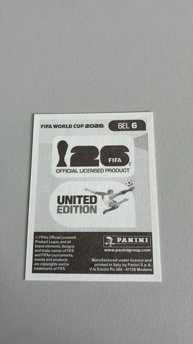 Panini Carte collezionabili: Carte panini 2026 - BEL 6 – Nuovo (secondo la descrizione) da La Neuveville venduto da Ibo2300 1