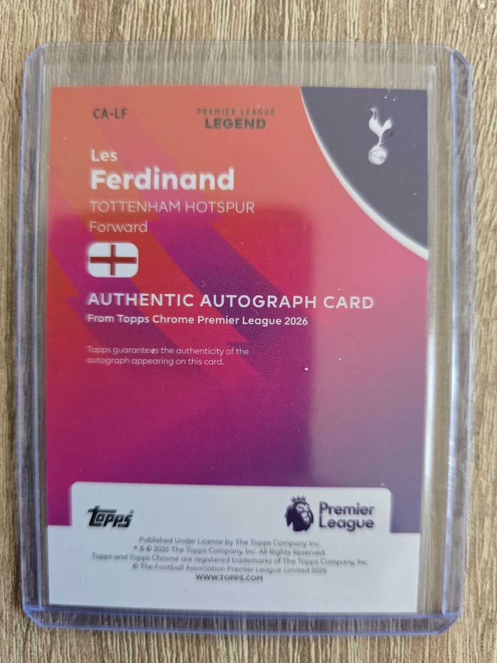 Topps Sammelbilder & Trading cards: Topps Premoer League Les Ferdinand Auto /199 Tottenham – Neu (gemäss Beschreibung) aus St. Gallen von SaintCity 1