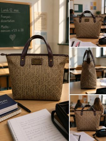 RALPH LAUREN | sac cabas beige marron lycée femme