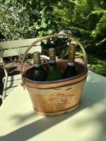 Vintage Wein/Sektkühler aus Ahornholz fürs Sommerparty