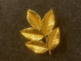 Vintage goldene Blätter Brosche, Herbst Schmuckstück!