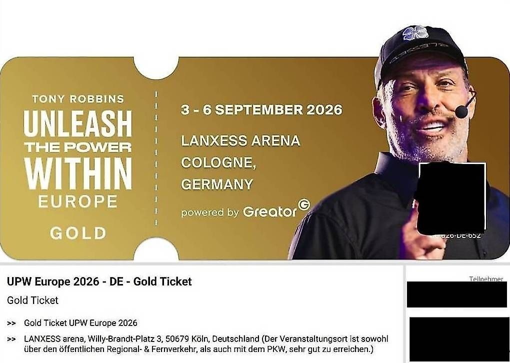 Biglietti: UPW Tony Robbins Gold – Nuovo e nell'imballaggio originale da Tentlingen venduto da Sunshine1734