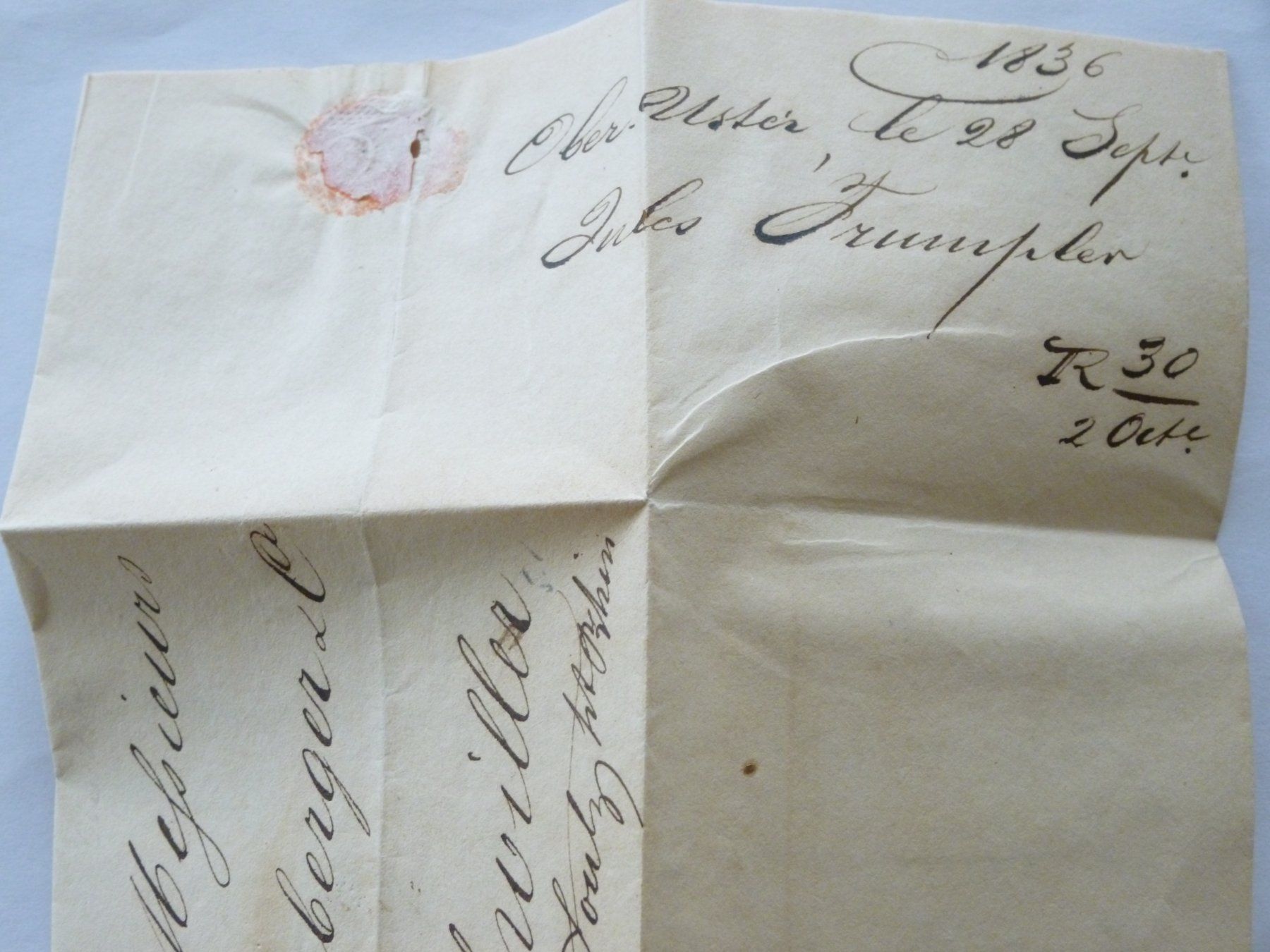 Tutti i francobolli: OBER USTER > GUEBWILLER - 1836, Faltbrief, Text – Usato da Uster venduto da schepus23 3
