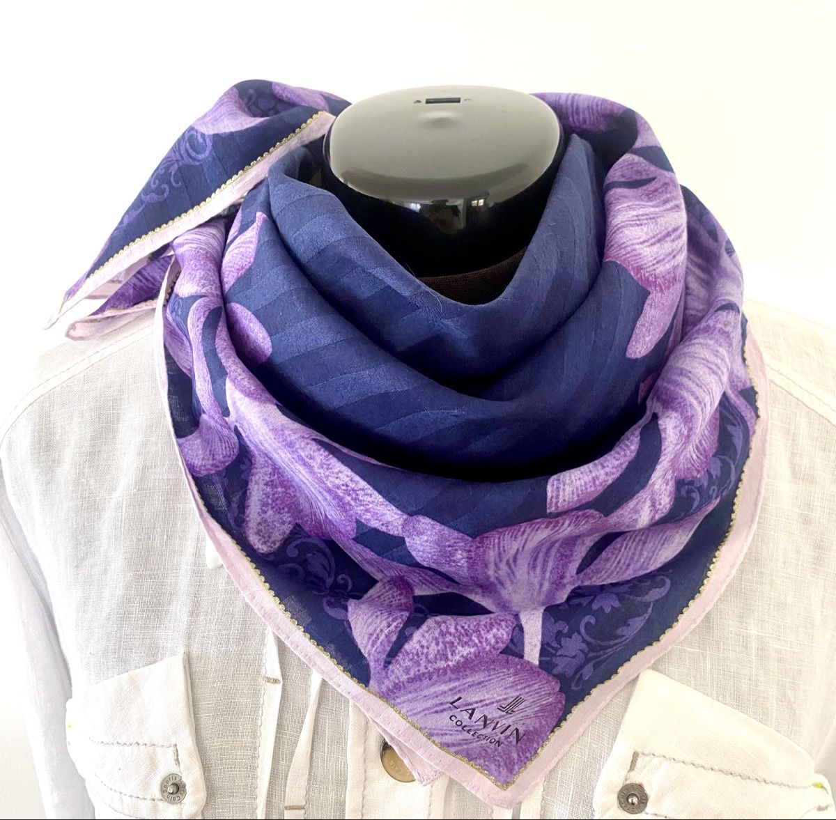 Lanvin Foulards, Tücher & Schals: LANVIN COLLECTION Halstuch aus Baumwolle – Gebraucht aus Jona von Flamingoo 2
