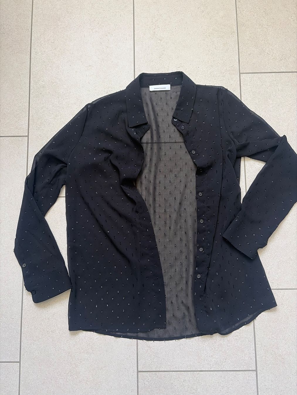 Samsøe Samsøe Camicette: Damen Bluse Schwarz transparent Grösse S/M – Nuovo (secondo la descrizione) da Wallisellen venduto da Lan_82sz 2