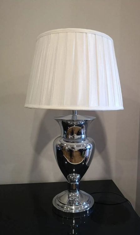 Elegante Tischlampe In Moderner Optik Anne Light & Home Lyons Grau Und Schwarz