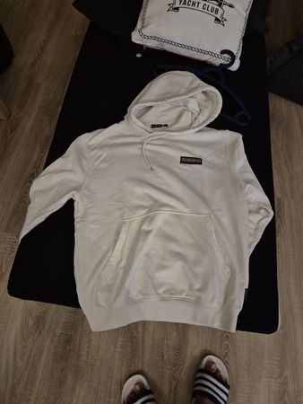 Sweat à capuche Napapijri blanc taille L bon état