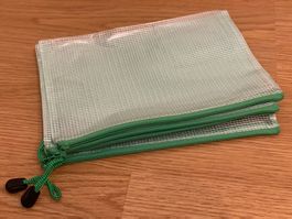 Etui Reissverschlussmäppchen Neu A5 Grün 4 Stück