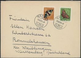 1955 - Pro Juventute - Brief - BFr - Meggen LU - nach D