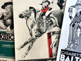 Balto & Celtique Cigarettes - 4 alte Werbungen 1932/35
