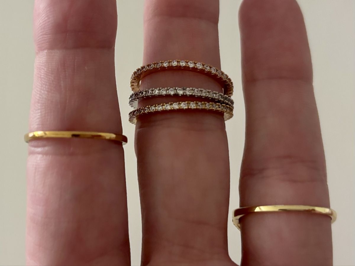 Ringe: Ring 4erSet vergoldet ungetragen – Neu (gemäss Beschreibung) aus Baden von Tiffany6878 5
