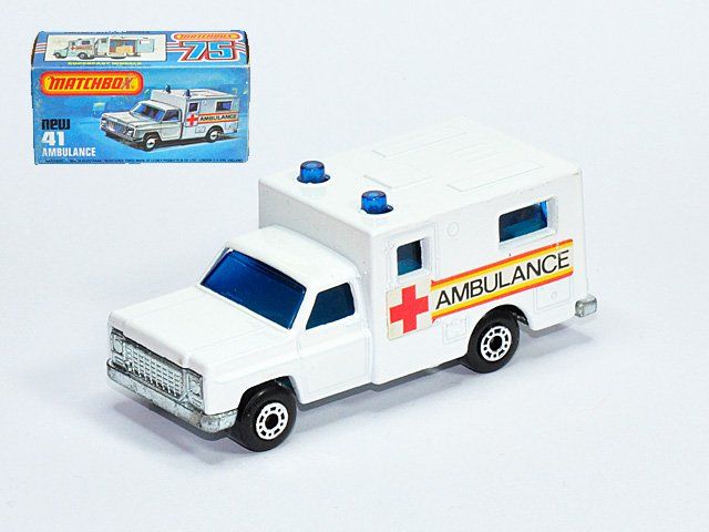 Matchbox Modellini d'auto: Matchbox Lesney Superfast No.41 AMBULANCE / ORIGINALBOX – Usato da Zufikon venduto da MatchboxCorner