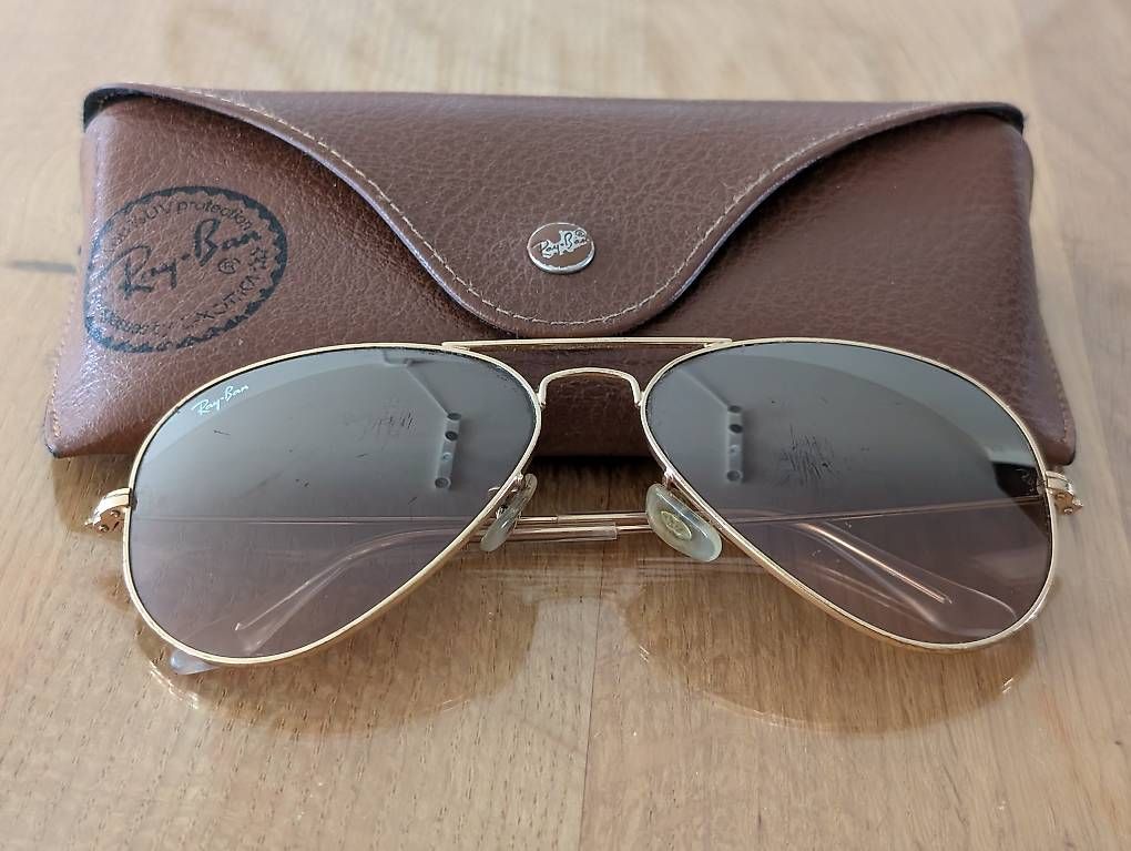 Brillen & Gläser: Ray-Ban Aviator large Gold-Braun – Gebraucht aus Brüttisellen von LouBeks 2