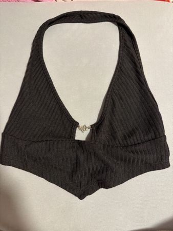 Damen Neckholder Top schwarz