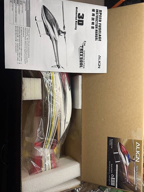 Modellismo RC: Align /500L Speed Fuselage - Red & White / HF5026T – Usato da Aadorf venduto da Apoly 1
