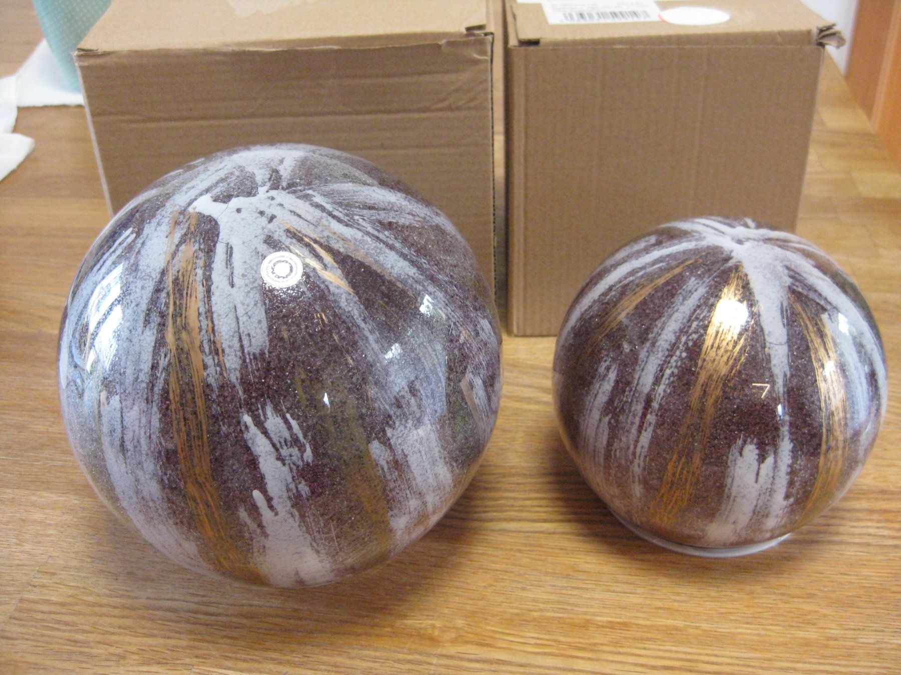 Tutte le decorazioni: 2 schöne Herbstkugeln leuchten – Nuovo e nell'imballaggio originale da Romanshorn venduto da Wazoohandlung 2