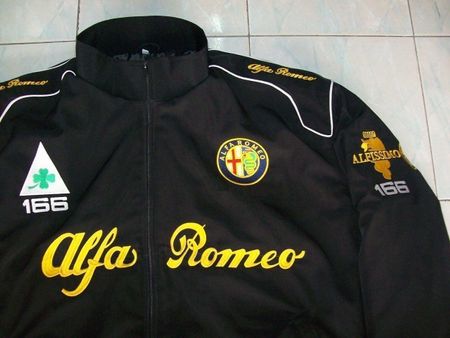 NEU Alfa Romeo Fan Jacke schwarz alle Größen/Modelle