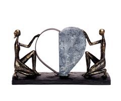 Herz Skulptur Liebe Paar Dekofigur Freundschaft Herzenssache