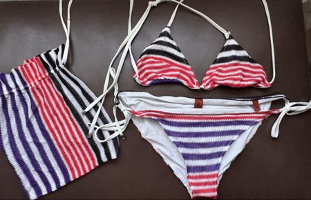Missoni Mare Bikini mit passendem Beutel – Gr. 34