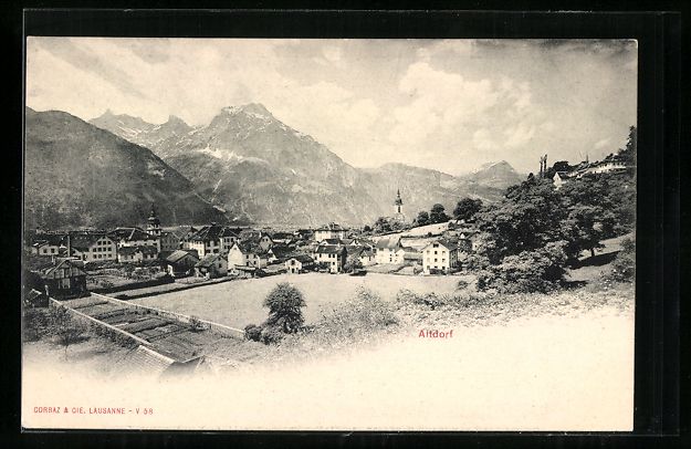Cartoline postali: AK Altdorf, Panorama des Ortes – Usato da Berlin venduto da bartko-reher