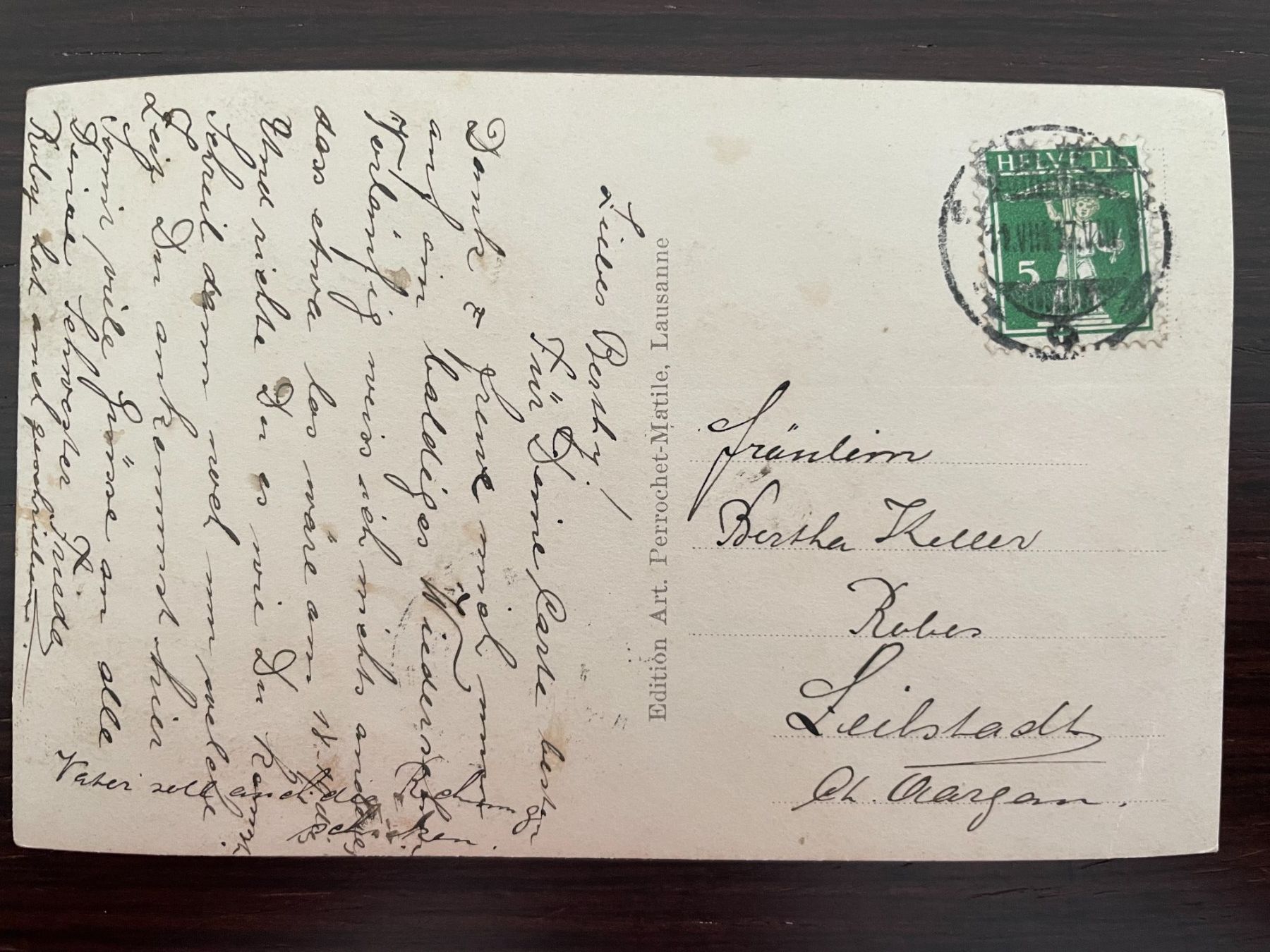 Cartoline postali: SCHWYZ von Osten, Kirche, 1917 – Usato da Wald ZH venduto da TLILEF 1