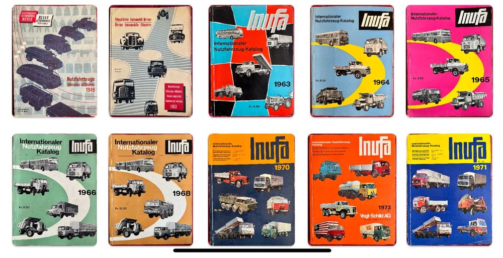 Internationaler Nutzfahrzeug Katalog Inufa, 10 alte Ausgaben (Gebraucht ...