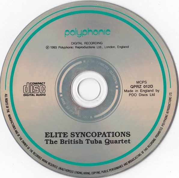 CD: British Tuba Quartet ELITE SYNCOPATIONS Klassik MilitärCD – Usato da Kandergrund venduto da Sososo 2