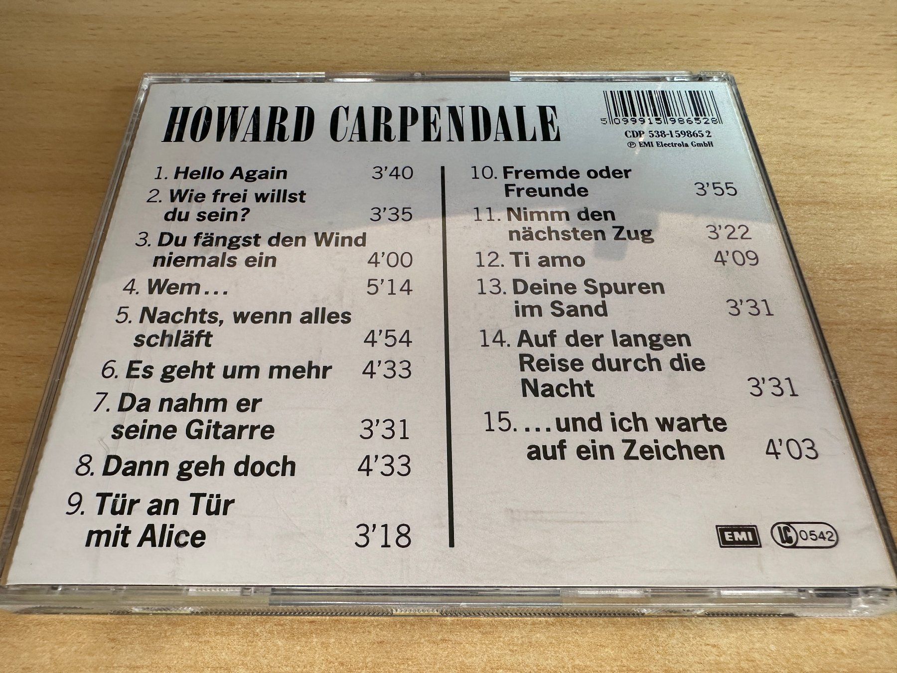 CD: E2 Howard Carpendale – Gold Collection – Usato da Rikon im Tösstal venduto da Alpenmutz 1
