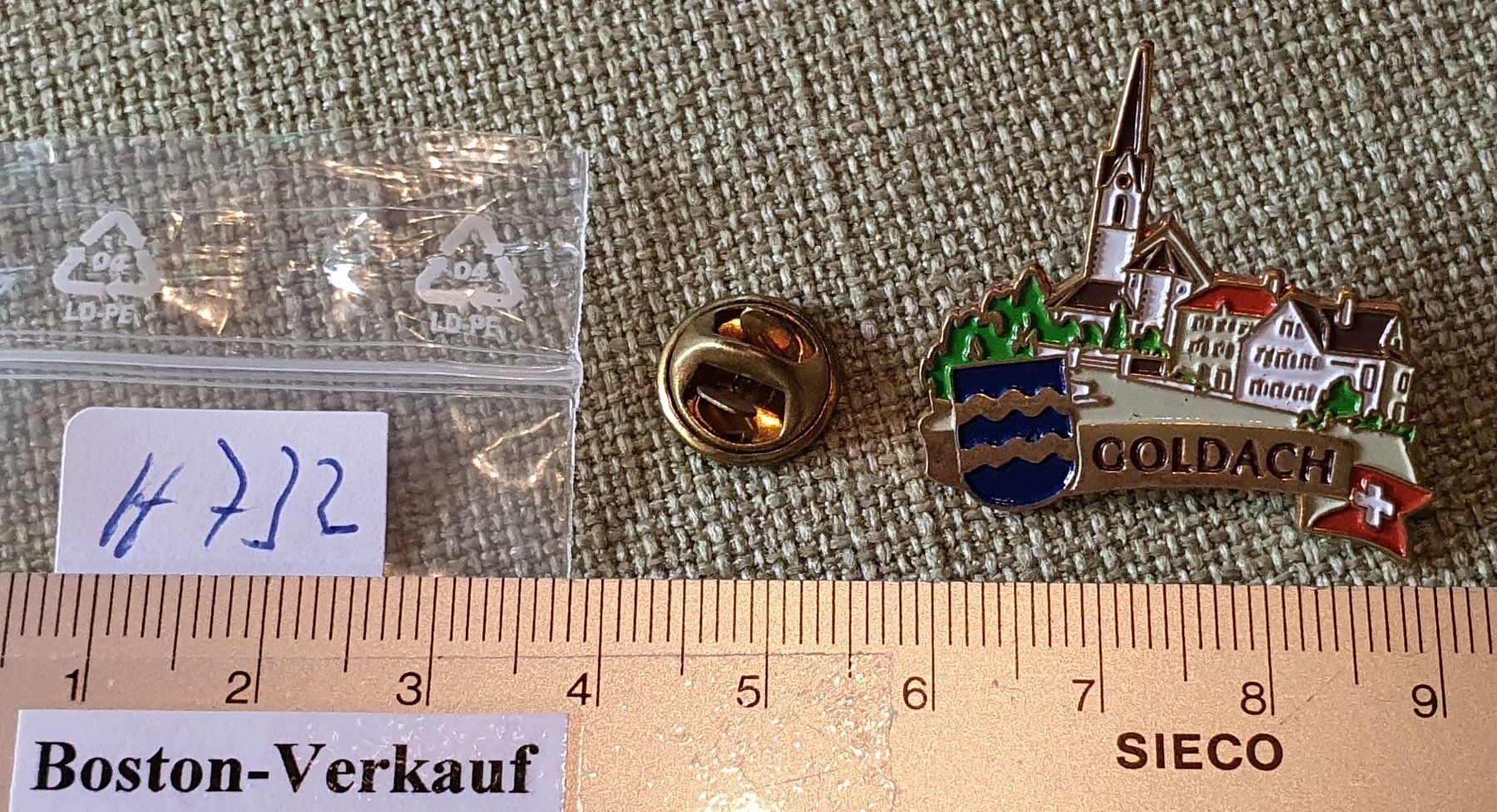 Placchette & Badge: H732 - Pin Schweiz Goldach – Usato da Reinach BL venduto da Boston-Verkauf 1
