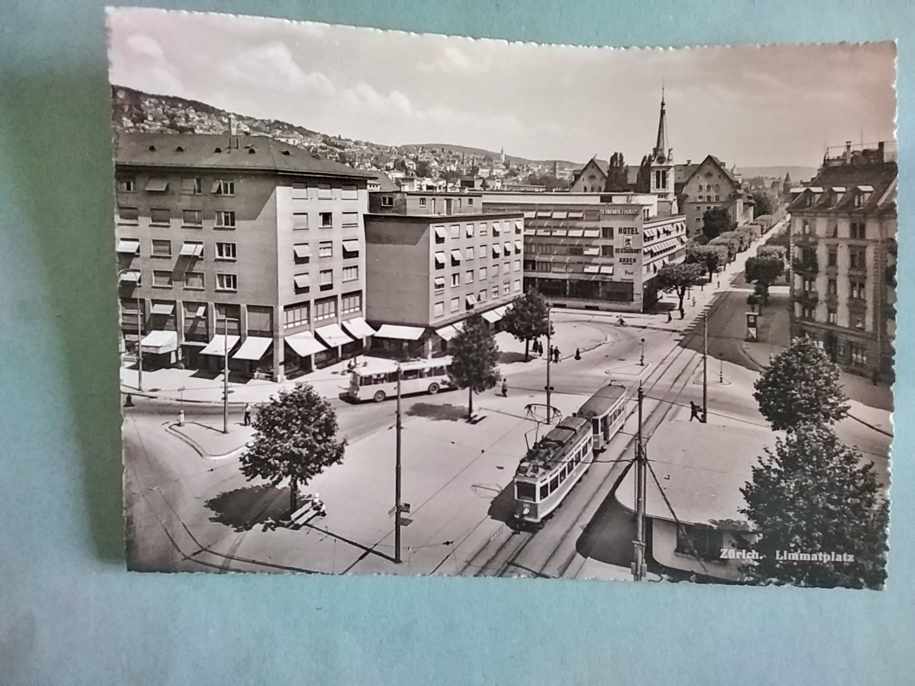 Cartoline postali: Zürich Limmatplatz Tram Bus Limmathaus – Usato da Appenzell venduto da lama19