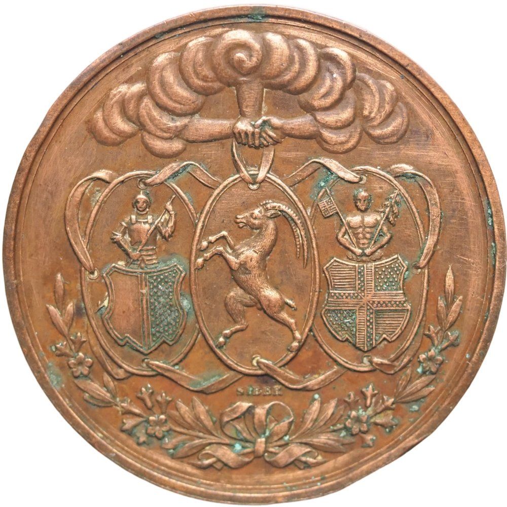 Medaillen: Schweiz Eidg. Sängerfest Chur 1862 – Gebraucht aus Liestal von fibonaccis