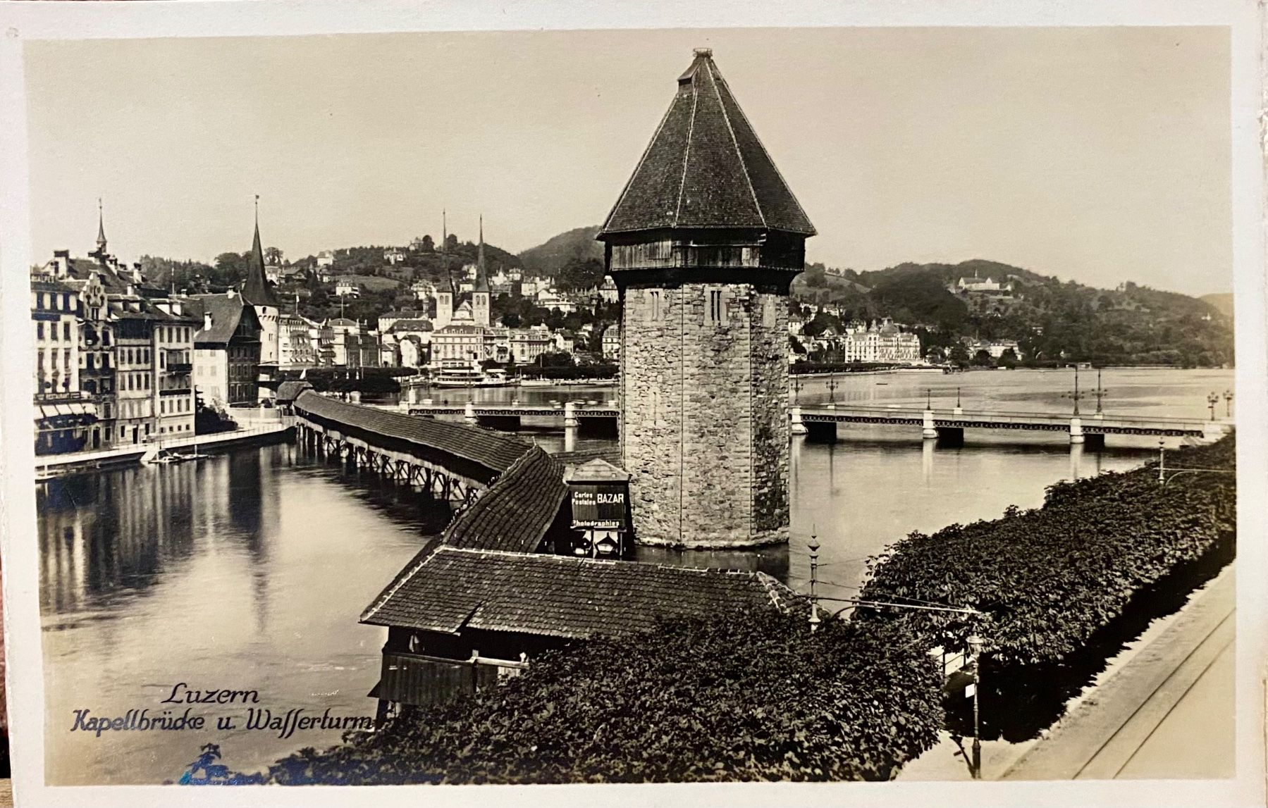 Cartoline postali: LUZERN Kapellbrücke & Wasserturm – Usato da Root venduto da ENGLAND-TREASURES 1
