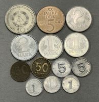 DDR Münzsammlung diverse Werte und Jahrgänge 