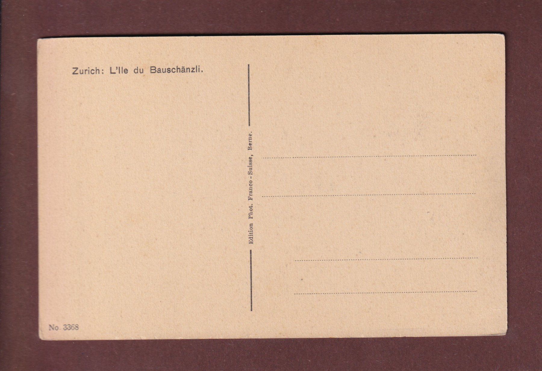 Ansichtskarten: ZÜRICH - Bauschänzli – Gebraucht aus Pully von nicecards-shop 1