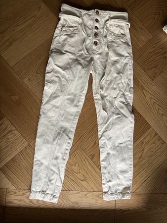 Sézane Papercut Jeans Weiss