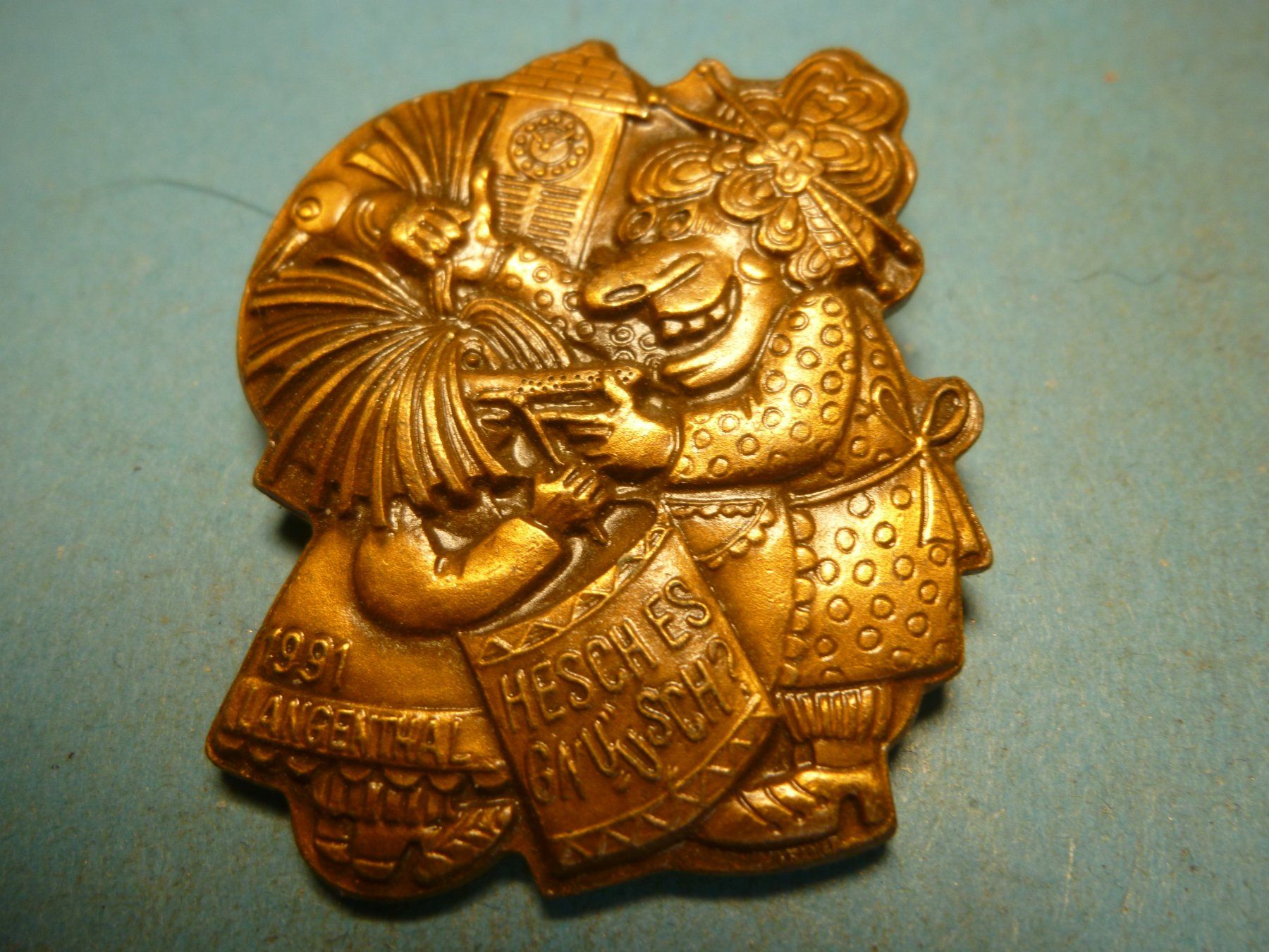 Plaketten & Abzeichen: LANGENTHAL 1991 BRONZE – Gebraucht aus Ried (Muotathal) von Mandarin02