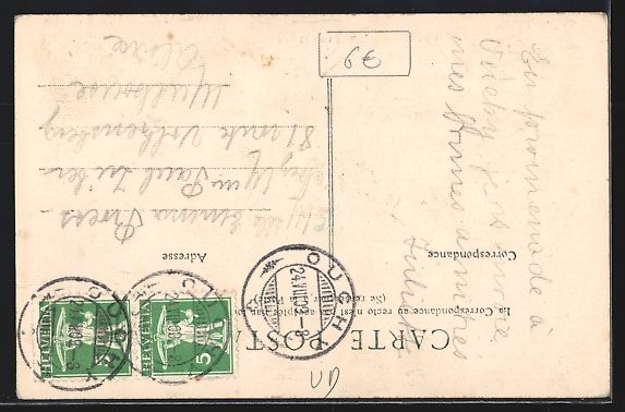 Cartoline postali: AK Ouchy-Lausanne, Le Chateau, 1909 – Usato da Berlin venduto da bartko-reher 1