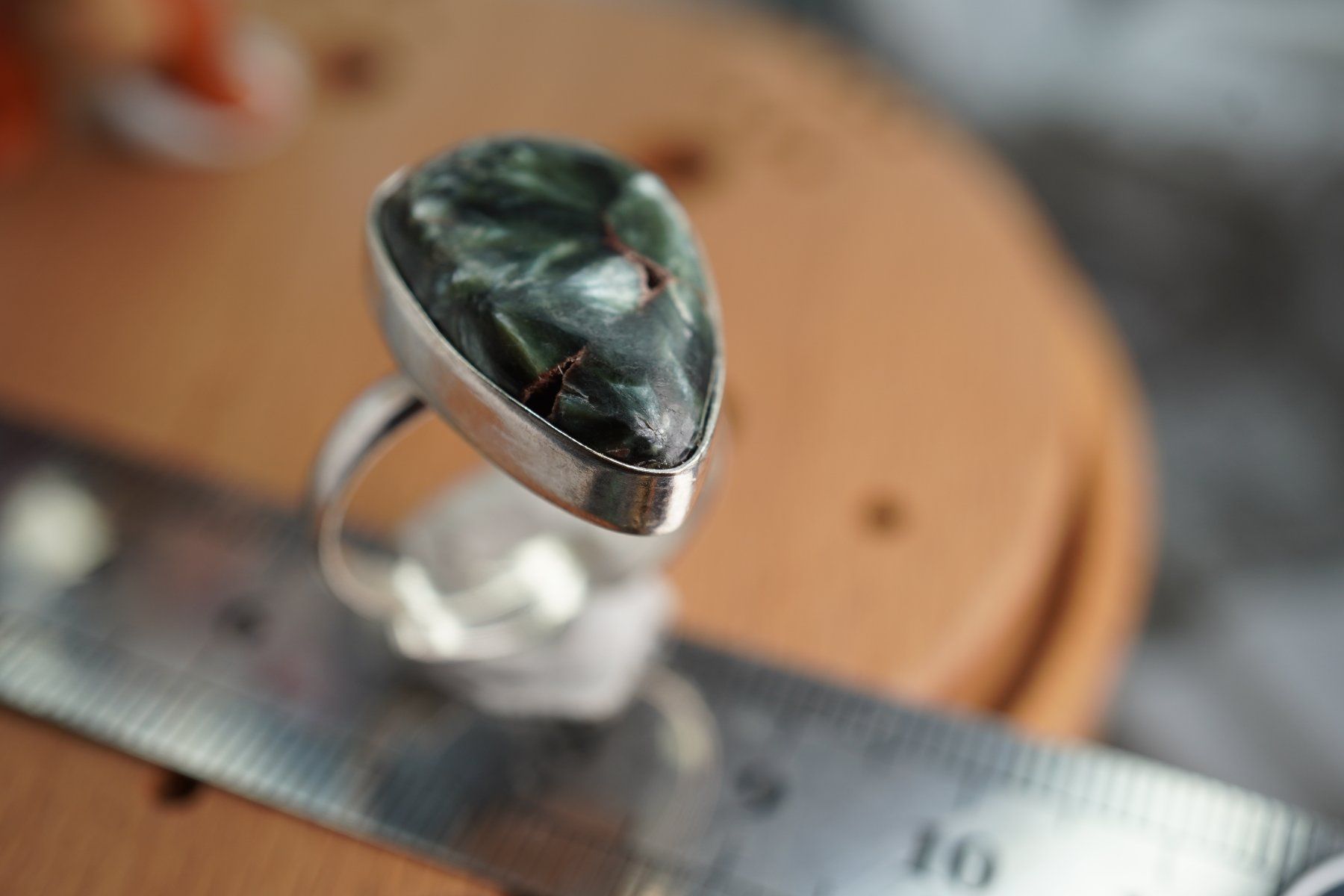 Mineralien & Heilsteine: Seraphinit     ring Grösse  Variabel     (Räumung!) – Neu und originalverpackt aus Eschenbach SG von topstone 1