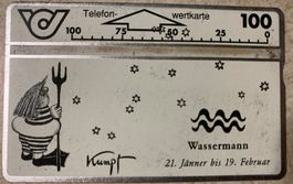 Telefonkarte Sternzeichen Wassermann Österreich - Kumpf