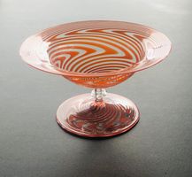 Schälchen aus Lauscha Fadenglas, 1950, kein Makel, sehr rar