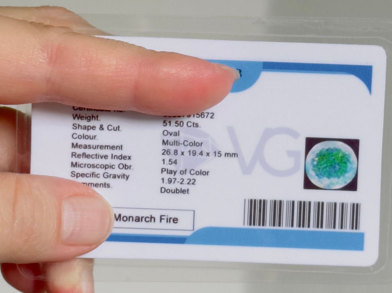 Pietre preziose: Certified 51.50 Ct Monarch Fire – Nuovo e nell'imballaggio originale da Genève venduto da AWWA 9
