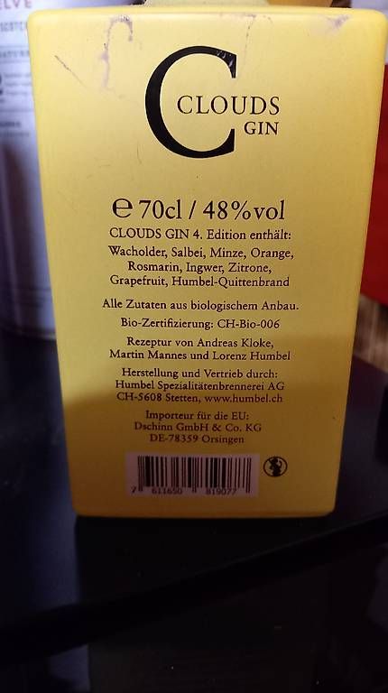 Spirituosen: Clouds gin 4. Edition  – Gebraucht aus Plons von Hollander77 2