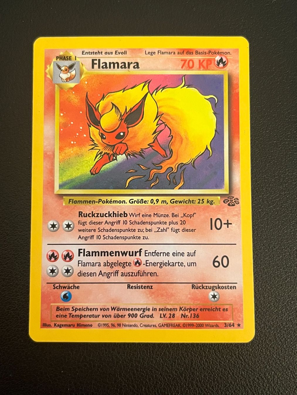 Pokémon Carte collezionabili: Pokemon Flamara Holo – Usato da Zollikerberg venduto da Guido175