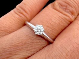 Tiffany & Co Solitär Brillant 0.18c Ring Pt950 Gr 51.5*S2299