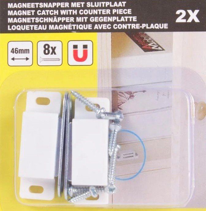 Eisenwaren: 2 x Magnetverschluss mit Gegenplatte  46 mm – Neu und originalverpackt aus St. Gallen von schnaeppchen-preise 4