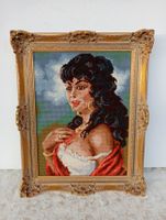 Barocker Holz-Bilderrahmen Goldfarbe Top Zustand Bild Carmen