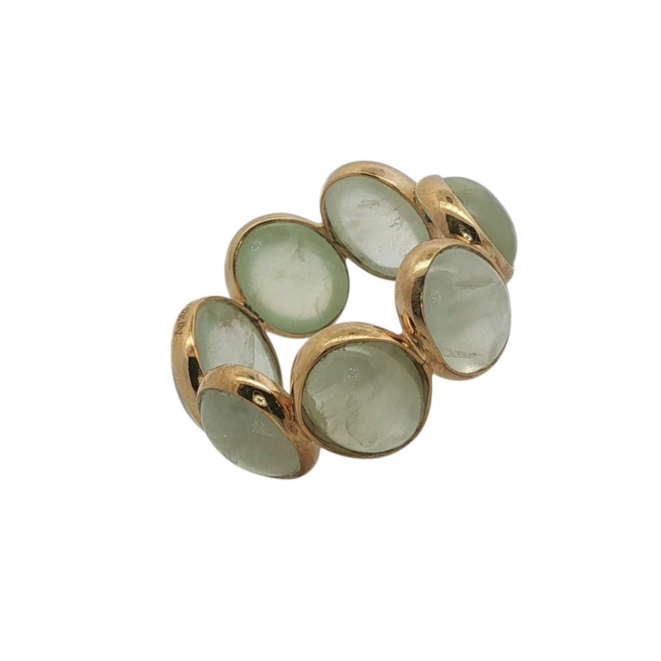 Olga Ribler Bagues: Statement Memory Silber Ring 925 - Prehnite - Grösse 56 – Neuf (Voir description) à Luzern par Schmuckoutlet 1