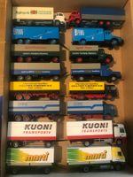 Sammlung 9x LKW+Anh. mit Schweizer Modellen u.a. 2x Saurer