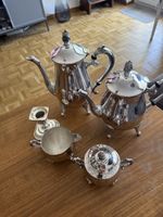 Vintage Tee Service Set, versilbert, 5-teilig, Top Zustand!