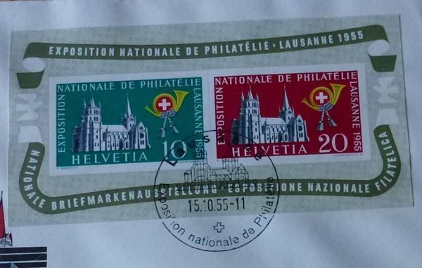 Tutti i francobolli: ++ Lausanner Block 1955 auf Brief – Usato da Walkringen venduto da Casablanca777 1